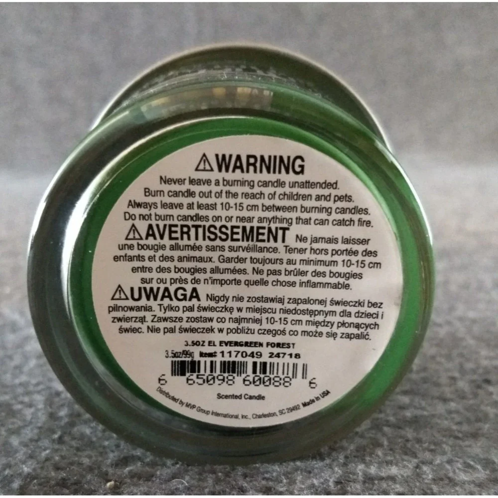 Everyday‎ Luxe Candle Evergreen Forest Glass Jar Lid 3.5oz Soy Blend Wax USA NEW